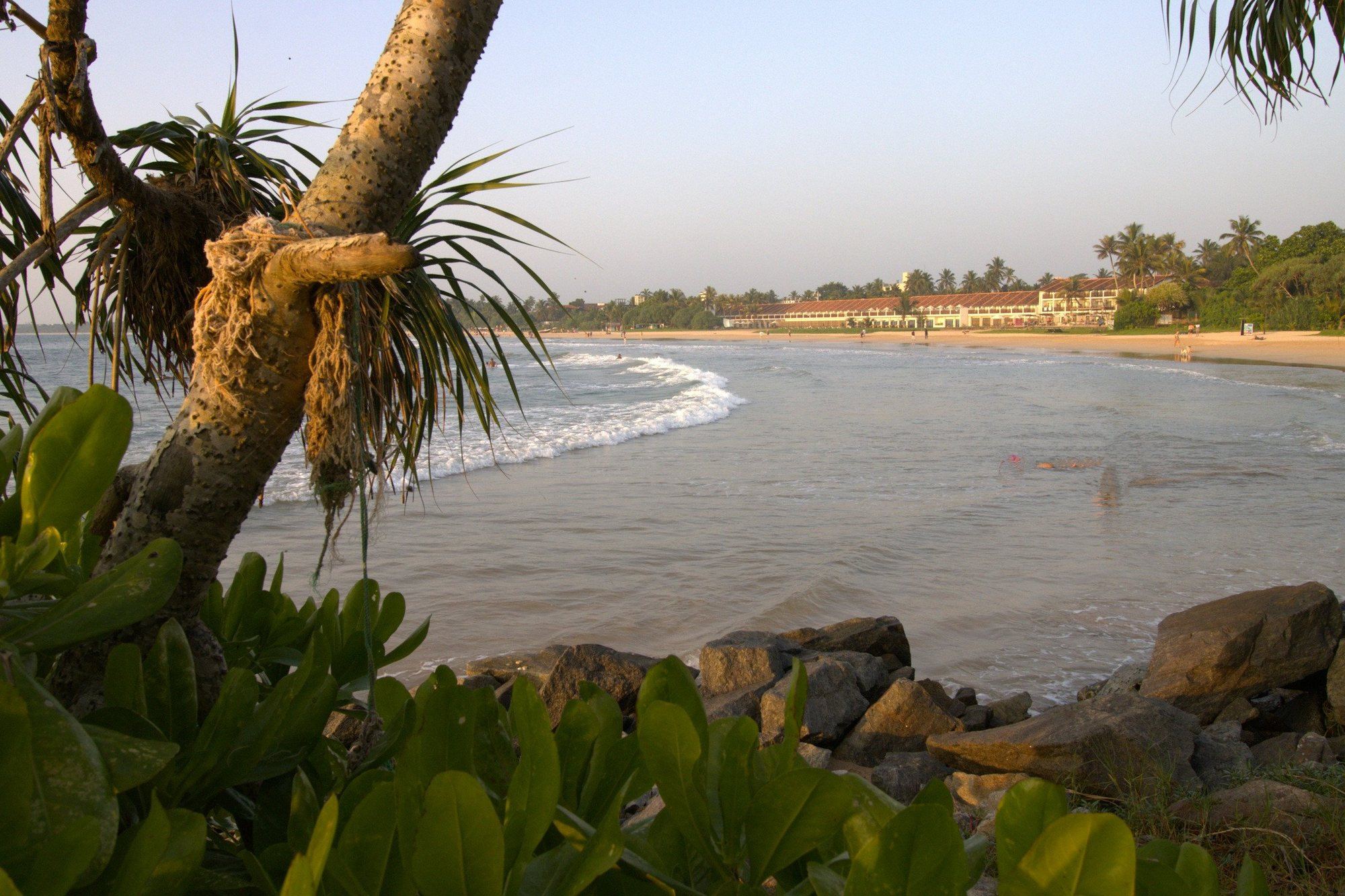 The beach and bay at Bentota