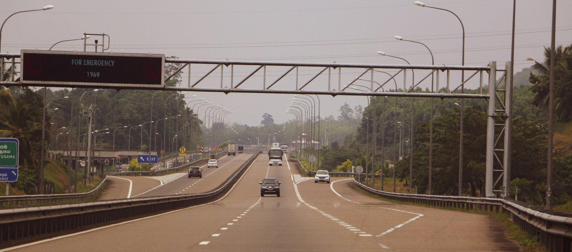 An expressway in Sri Lanka